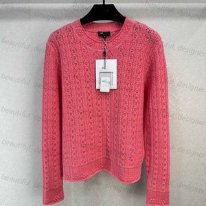Modeontwerper dames trui vroege voorjaar nieuwe zoete meid stijl holle haak bloem veelzijdige gebreide pullover top