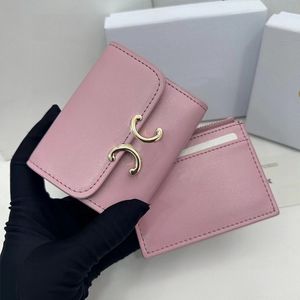 Mode Vrouwen Korte Portefeuilles Zwart Designer Letters Print Luxe Nieuwe Portemonnee Vrouw Portemonnee Card Bag Mini Lederen Hasp Card Purse