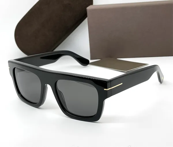 Diseñador de moda para mujer para hombre gafas de sol 711 clásico vintage forma cuadrada 0711 fausto acetato gafas de sol ocio estilo vanguardista anti-ultravioleta viene con estuche