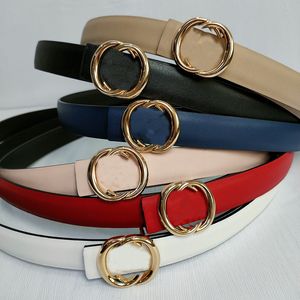 Ceintures de créateurs de mode pour femme boucle en or largeur 2.5 cm ceinture en cuir de vachette 6 couleurs boucle à aiguille lettres G 22120303