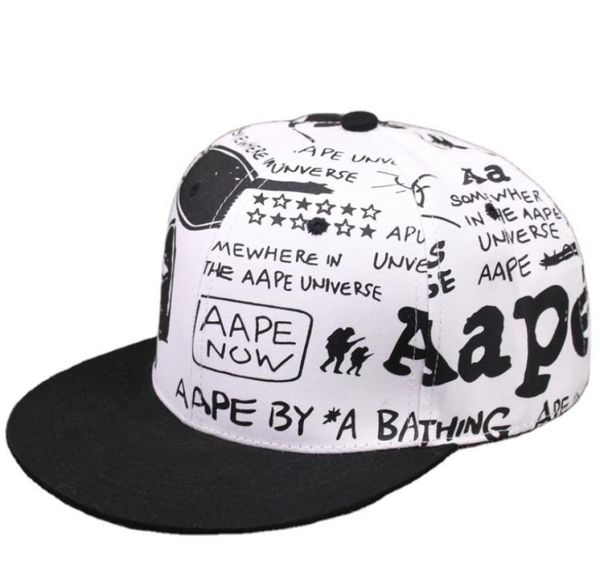 Créateurs de mode Casquettes Mâle Ape Graffiti Couple Hip Hop Baseball Cap Coréen À La Mode Printemps Été Hommes Femmes Street Style Plat 1132427