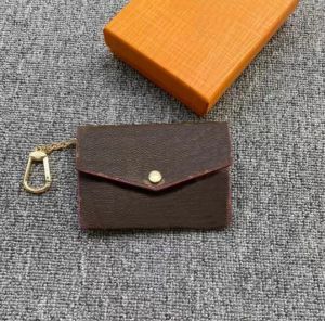 Créateurs de mode porte-monnaie femmes fermeture éclair clé pochette sac à main M62017 anneau porte-carte de crédit portefeuille toile luxe NO12568