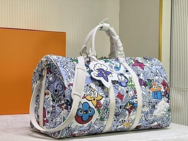 Diseñadores de moda Keepall Equipajes Edición limitada Graffiti Bag Travel Totes Bolsas Mochilas para viajes al aire libre y viajes de negocios 239054BF