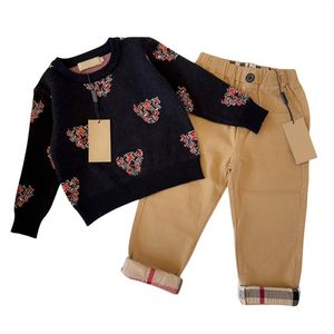 Modeontwerpers Kinderkleding Sets Jongens Meisjes jas jas broek Trainingspakken Lange mouw Outdoor Kinderen hoodie Pak Baby Boy Shirts Sportkleding 100cm-150cm G03