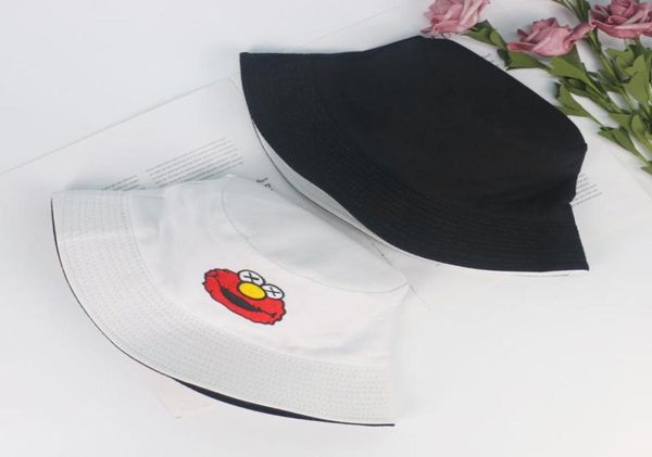 Créateurs de mode dames casquettes d'été pour filles sésame rue motif réversible chapeau de pêcheur décontracté allmatching bassin casquette mâle a2836459