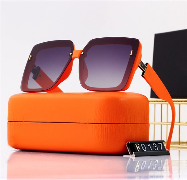 Designers de mode Hommes Femmes Lunettes de soleil Pilote Lunettes de soleil Marque Lunettes de soleil Lunettes de soleil Pilote sans cadre Polaroid Lentille en verre avec boîte orange