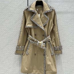 Diseñadores de moda New Trench Mujer Chaquetas Chaqueta de estilo largo Abrigos para mujer Lana con capucha Lady Slim Coat Parks 672