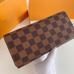 Diseñadores de moda Carteras Lujos para hombre Mujeres Diseñadores de cuero Bolsas Letras de alta calidad Monederos Titular de la tarjeta Digram Multifuncional Triple Hebilla Billetera