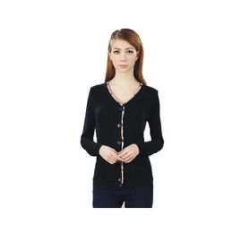 Diseñadores de moda suéteres para mujer lana de tejido clásico clásico de alta calidad cárdigan v cuello ajuste suelto suéter de manga larga
