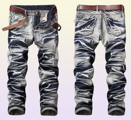 Mode Desinger Hommes Jeans Lavé Vintage Pantalon Pour Hommes Vêtements Slim Fit Long Classique Jean4694339