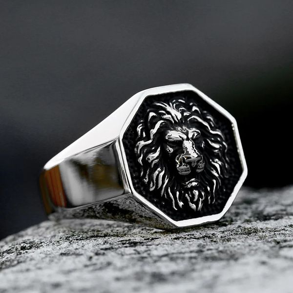 Fashion détaillée en or 14k 3d lion sonnets de tête pour les hommes femmes punk à la mode dominante bijoux animaux vintage donsy