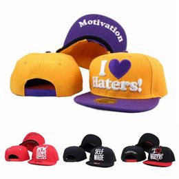 Mode DGK Strapback Caps I haters Zelf gemaakte Hoeden Mannen Vrouwen Sport Snapback Baseball Cap Hip Hop Zomer Zonneklep verstelbare Hat263c