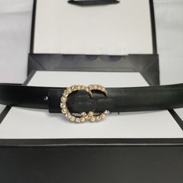 Cinturón de diamantes de moda para mujer, cinturón con hebilla de diseño de perlas de lujo, accesorios para vaqueros