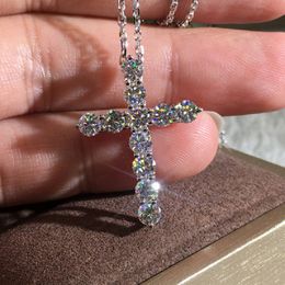 Mode Diamond Cross Necklace Mens Hip Hop Cross Hanger Kettingen Sieraden