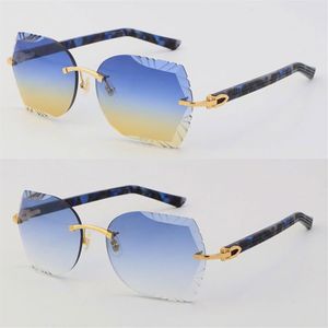 Lentes de corte de diamante de moda 3524012 Marbling Plank Gafas de sol Gafas de sol de alta calidad para hombres Goggle Gafas de sol de metal Unisex C Decor294U