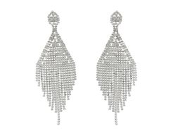 Mode diamant druppelvormig met helder vol strass kwastje drop bungelende oorbellen voor vrouwen huwelijkscadeau2115959