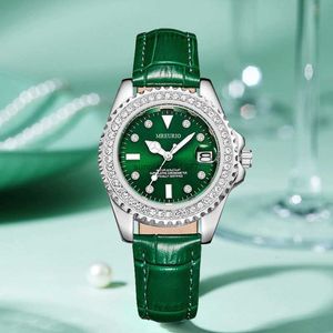 Fashion Diamond Green Water Ghost Womens Watch Belt Style Kalender Kalender Watch Live Broadcast