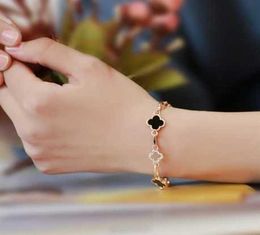 Bracelet à fleurs Little Happins incrusté de diamants, fin plaqué or, bijoux coréens pour filles, 1808416