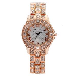 Fashion Diamond ingelegde Womens Watch Quartz Roman Scale Watch