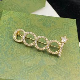 Mode Diamanten letterspelden Broches Luxe designerbroches Cadeau-sieraden voor dames