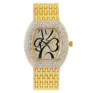 Reloj digital estrellado con diamantes de moda, brazalete, reloj de cuarzo para mujeres