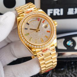 Fashion Diamonds Mens Watch Automatic Mechanical Watchs Business Wrist Wristcarcs Wistrands de 40 mm STRAPE ACI