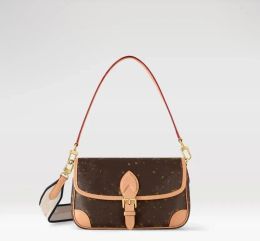 Sac cartable Diane avec logo Bandoulière en jacquard Top en cuir gaufré Crème Sacs à bandoulière noirs Classiques Vintage Cross Body 3 couleurs