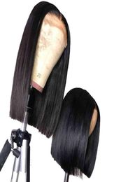 Fashion Dign 8 Inch Kant Voorsluiting Korte Pruik Groothandel Recht Menselijk Haar Bob Peruaanse Pruiken24841915968741