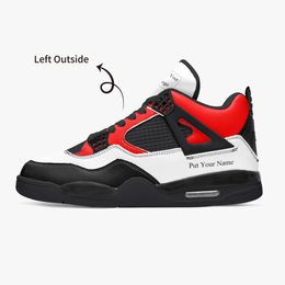 Zapatos de bricolaje de moda zapatos de baloncesto personalizados para hombre para mujer zapatilla de deporte Logotipo del equipo patrón pareja entrenadores blancos rojos deportes al aire libre 36-46 A95