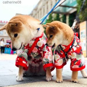 Mode Hond en Kat Zomerkleding Japanse huisdierkleding Kimono met een grote strik Aankleden voor kleine huisdieren Hondenkleding Accessoires L230621