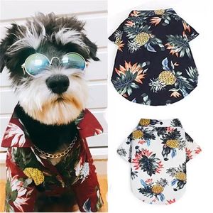 Vêtements de mode pour chiens Chemise Vêtements d'été Vêtements de plage Gilet Vêtements pour animaux de compagnie T-shirt floral hawaïen pour petits et grands chiens Chihuahua
