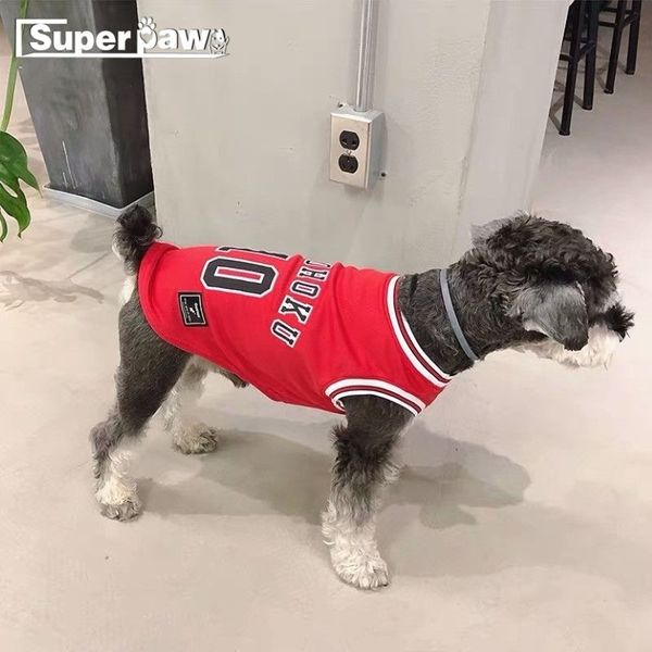 Mode chien été sport gilet animal chat sweat football basket-ball jersey vêtements pour petits chiens moyens goutte SBC02 T2009224E