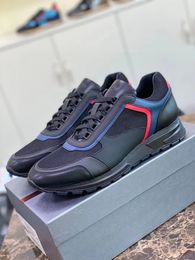 Mode Geklede schoenen America's Cup Heren Hardloopsneakers Italië Populaire Lage tops Elastiek Mesh Kalfsleer Designer Lichtheid Ademend Tennis Sportschoenen EU 38-46