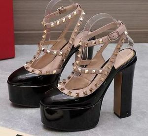 Chaussures habillées de mode pour femmes de qualité supérieure Lady pompes de luxe Designer bouts ronds plate-forme 15,5 cm à talons hauts fête de mariage chaussures d'usine de chaussures pour femmes