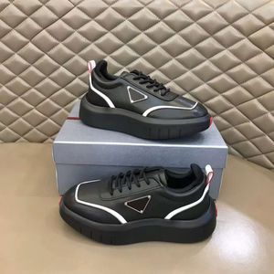 Mode Chaussures Habillées Hommes Macro Plate-Forme Courir Baskets Italie Classique Augmenté Bande Élastique Bas Haut Noir Blanc En Cuir Designer Casuals Chaussures De Sport Boîte UE 38-45