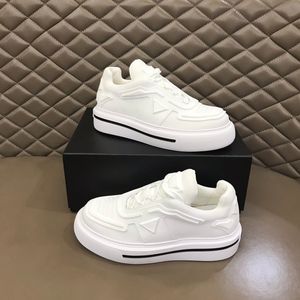 Mode kledingschoenen Men Polarius Running Sneakers Italië Perfect toenemende dikke bodem Elastische band Zwart Wit kalfsleer Lage topontwerp Casual Trainers Box EU 38-45