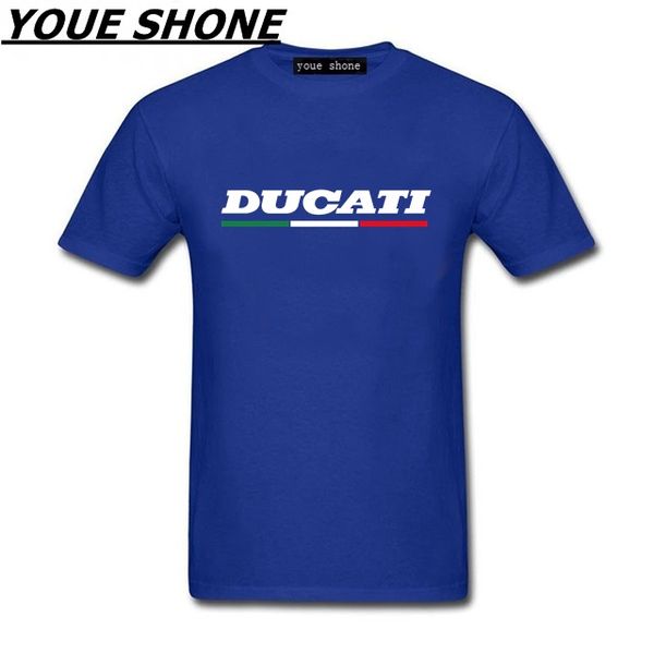Mode Superbike italie été hommes t-shirts hommes T-shirt à manches courtes hommes imprimé 100% coton T-shirt