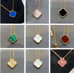 Fashion DVFN Pendant Colliers Designers Classic Four Leaf Rose Gold Lucky Grass Womens Clavicule polyvalent Nature Moisanite Chaîne
