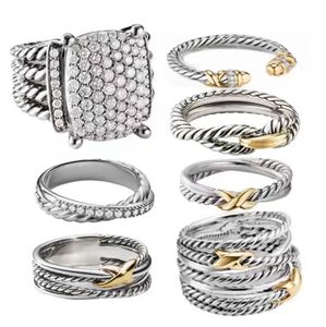 Fashion Dy Men Ring Designer for Women Jewelry Silver vintage x Anneaux en forme d'habitude MENSE BOY