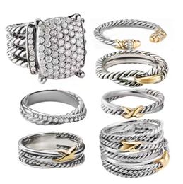 Fashion Dy Men Ring Designer Ring For Men Women Designer Bijoux Silver Vintage X Fonds Dy Anneaux Mens Bijoux de luxe Boy