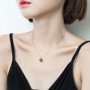 Fashion-e S925 argent Sterling Labradorite pendentif collier pour femmes bijoux fins Nature pierres précieuses bijoux faits à la main femme