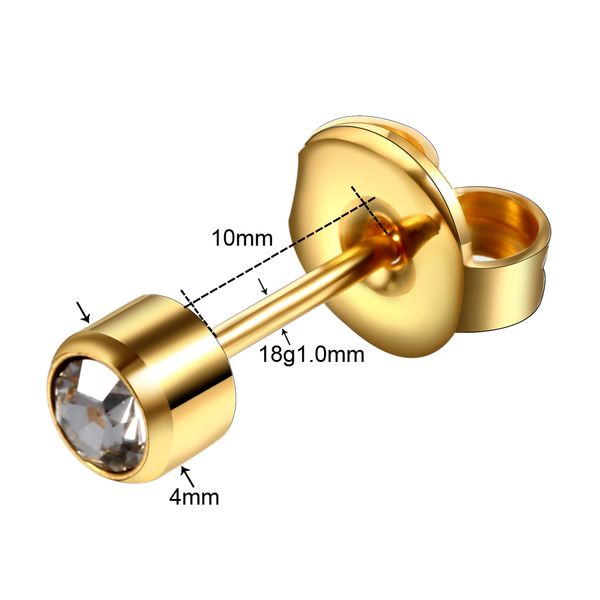 Mode- Boucle d'oreille Stud Tragus Piercings pour pistolet Helix Ear Piercings Gun 20G Gem Lobe Piercing Orelha Cartilagem Bijoux