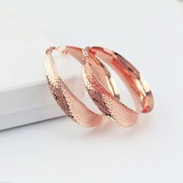 Mode-oorbellen voor vrouwen Western Hot Sale Simple Huggie Earring Overdreven Mode-sieraden 2 kleuren Golden Rose Gold