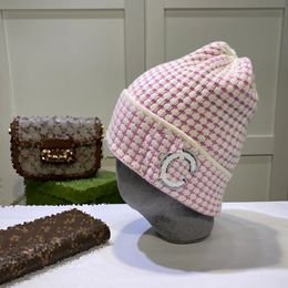 Модный эластичный капот Зимняя шапка Дизайнерская шапка Вязаные шапки Casquette C Черепные шапки Мужские женские дизайнерские шапки Шерстяные шапки Встроенные шапки Унисекс