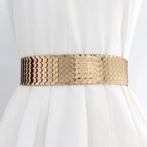 Mode elegante schalen graan brede vrouwen riem goud ring gesp gespannen decoratieve vrouw riemen voor jurk designer riemen