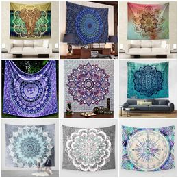 Fashion Elephant Printing Mandala Wall Hanging Tapestry Yoga Mat Bohemia Style Beach Towel Tablecloth For Home Decoration 17ca ff