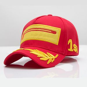 Chapeaux de moto de course F1 brodés à la mode pour hommes et femmes, casquettes de soleil réglables pour loisirs et sports d'extérieur