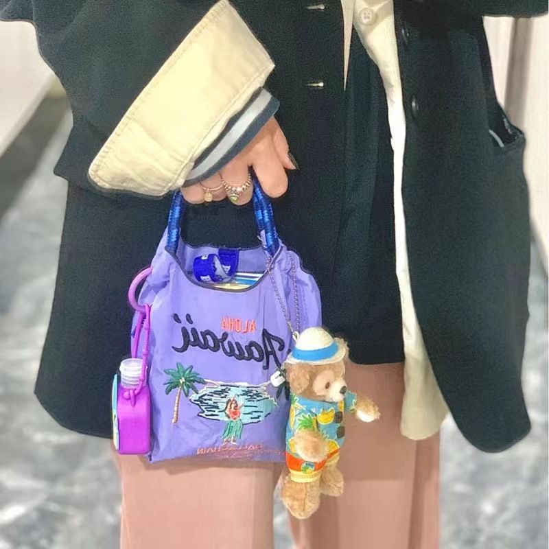 Fashion Broidered Shopping Handbags Sac à main en nylon respectueux de l'environnement Bags de fourre-tout pour femmes sacs pour enfants
