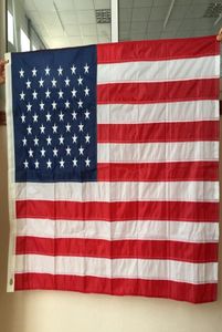 Fashion Broidered Stars and Stripes Sous cousu drapeau 3 x 5 pi 210d Oxford Nylon en laiton œillet American Flag2243124