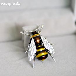 Mode émail abeilles métal Mini broches broches hommes femmes costume broche et broche broche métal boutons Brosche Clips écharpe